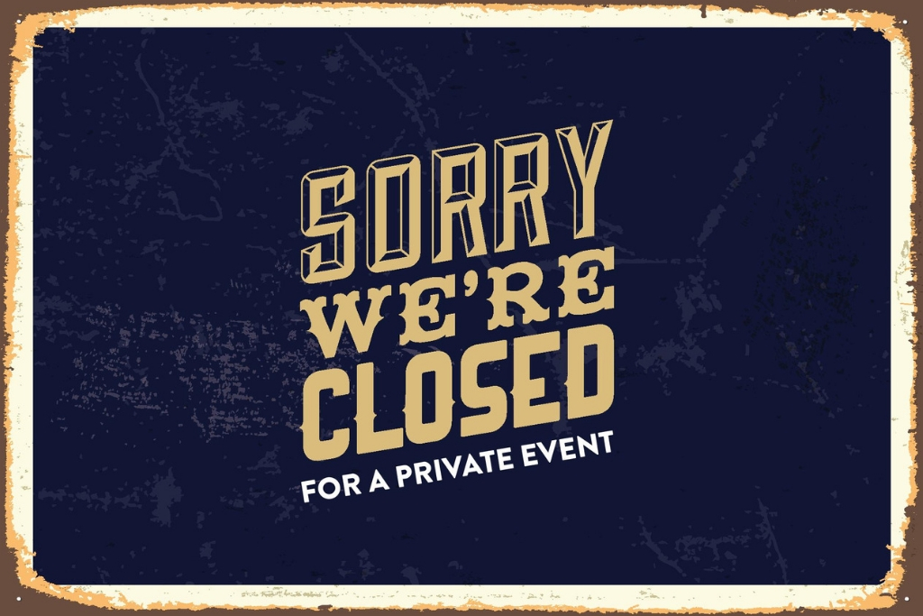 Restaurant closed for a Private event House of Blues Chicago